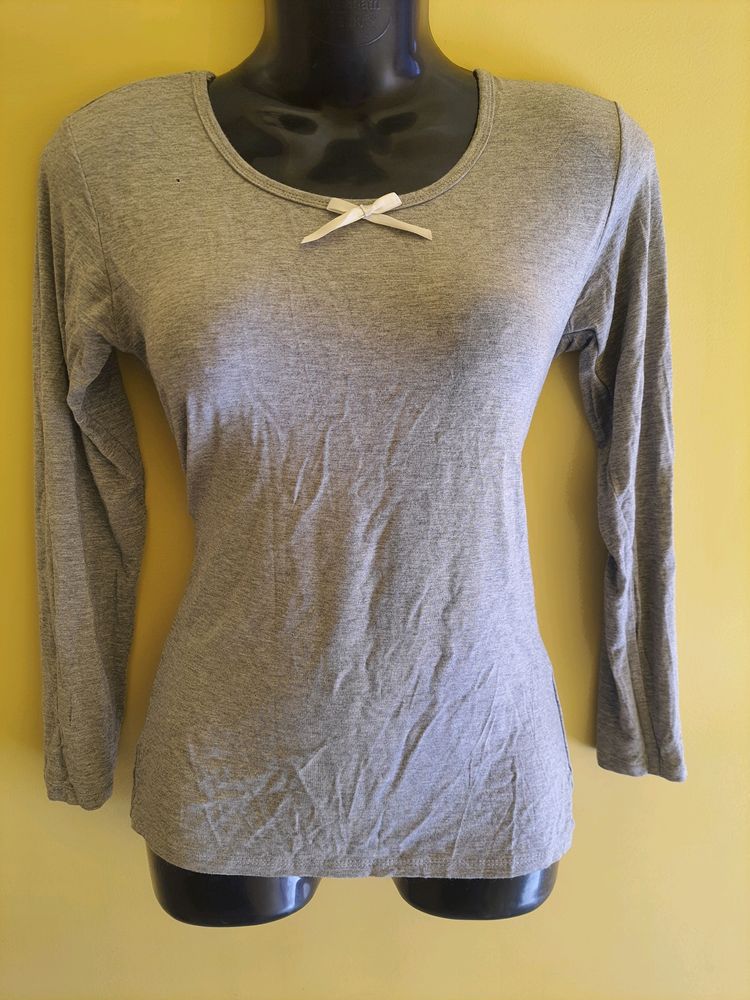 Full Sleeve Grey Top