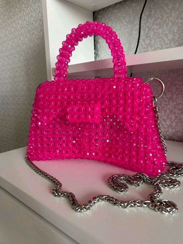 MAGENTA BEADED BAGS