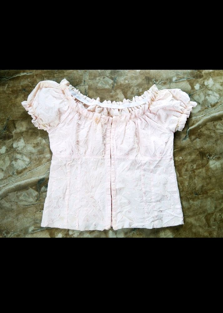 Chikankari Pink Top