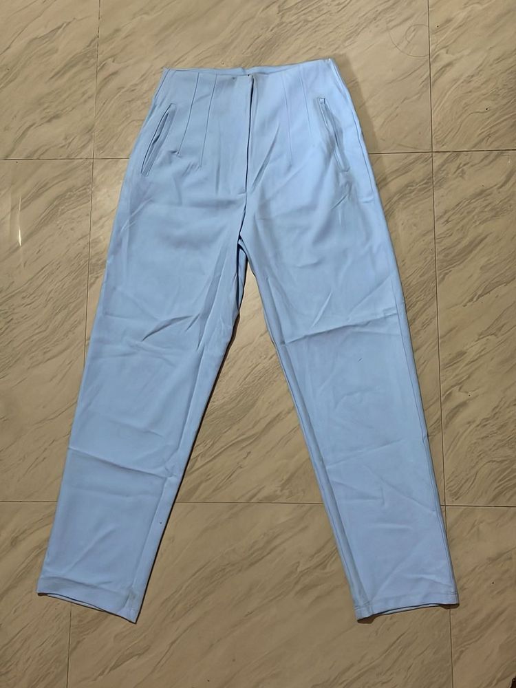 Sky Blue Highwaist Trousers