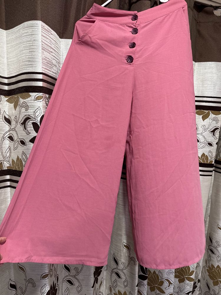 Koovs Pink Culottes/Trousers