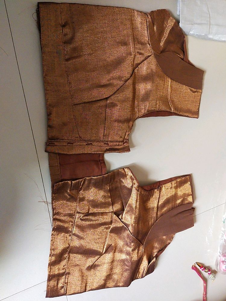 Stictched Brown Color Blouse