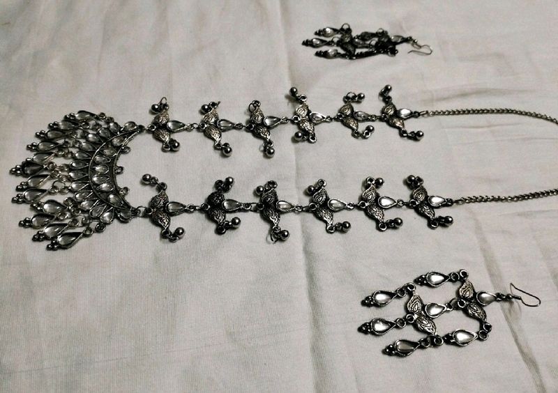 2 Oxidised Jewellery Set With Earrings