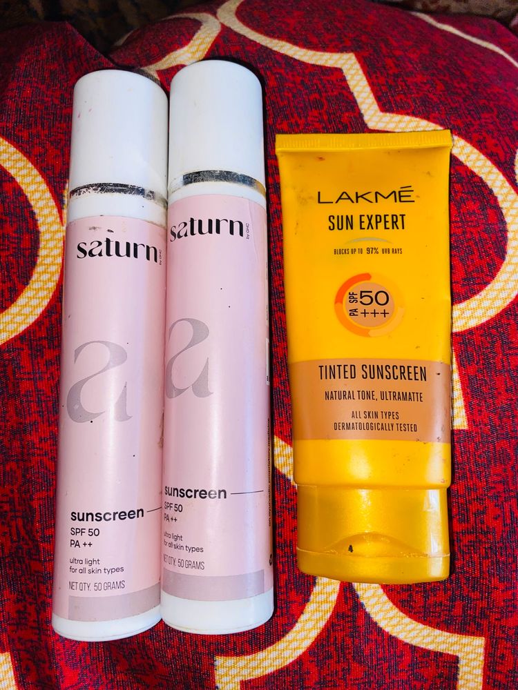 Lakme And Saturn Sunscreens