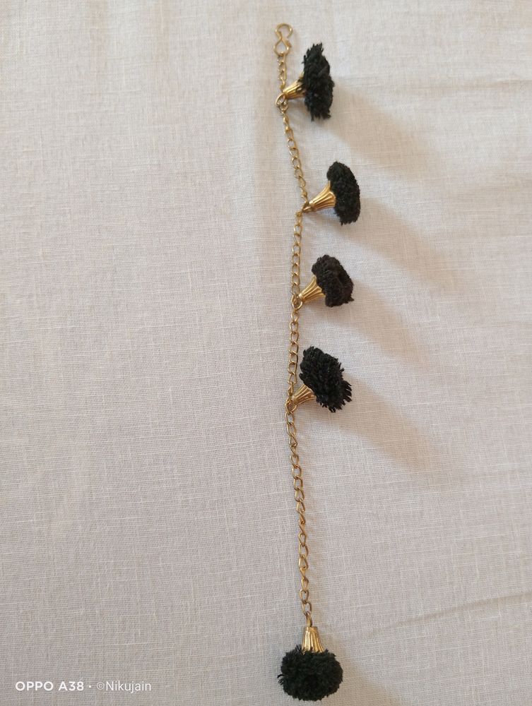 Black Pom Poom Bracelet