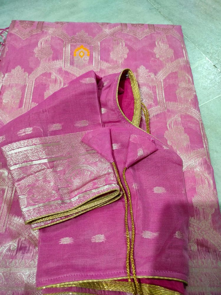 Banarasi Cotton Linen Saree