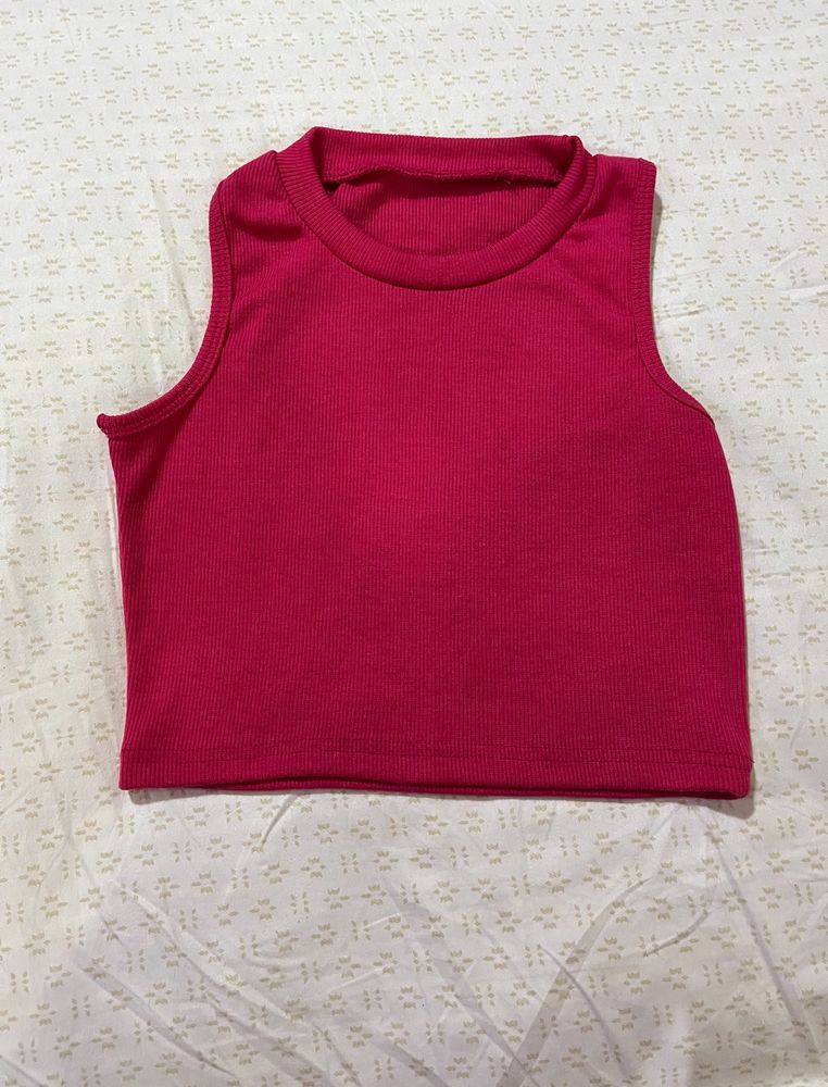 HOT PINK crop Top Women