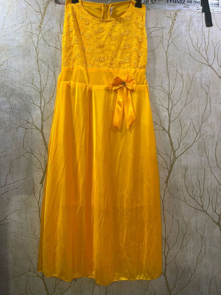 New Design Yellow Frock