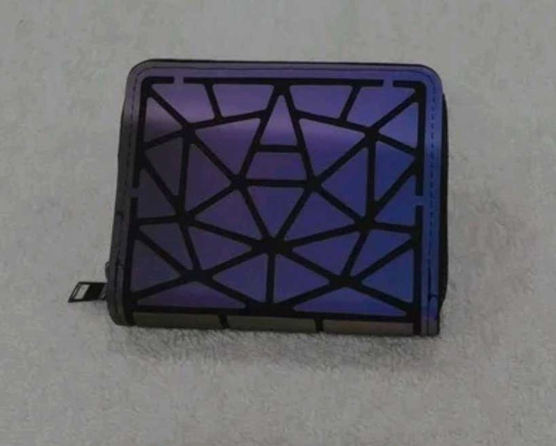 Holographic Women Small Double chain Wallets