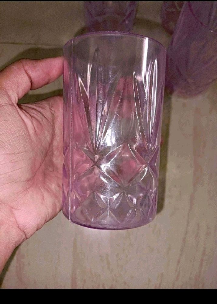 Set Of Six Plastic Glasses