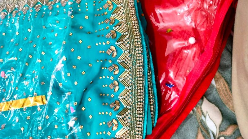 Sea Green Wedding Purpose Saree