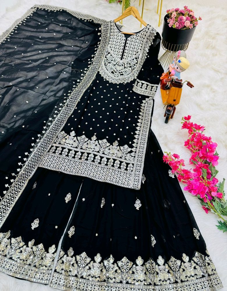 BEAUTIFUL SHARARA WITH TOP & DUPATTA COMBO