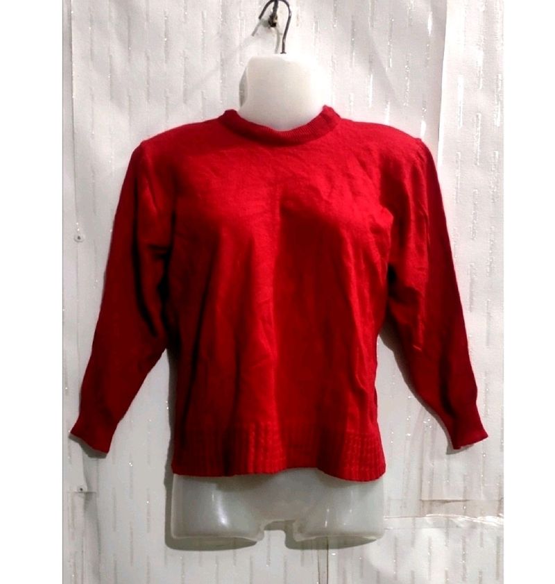 Red Sweater Top