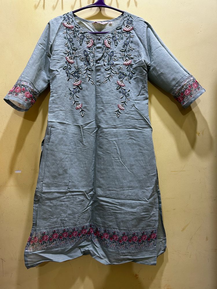 Berrylicious Pista Green Kurta Set Size XL