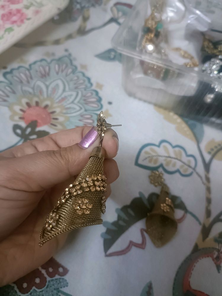 Combo Of Golden Earrings