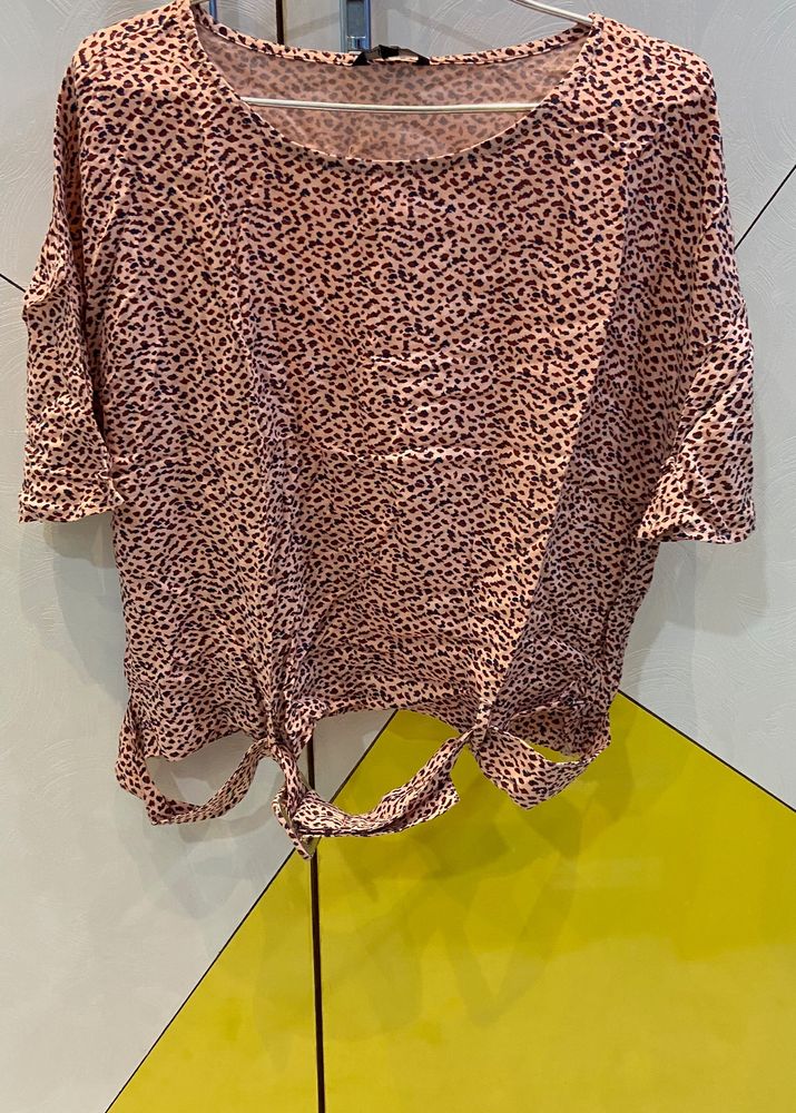 Pink Tiger Print Top