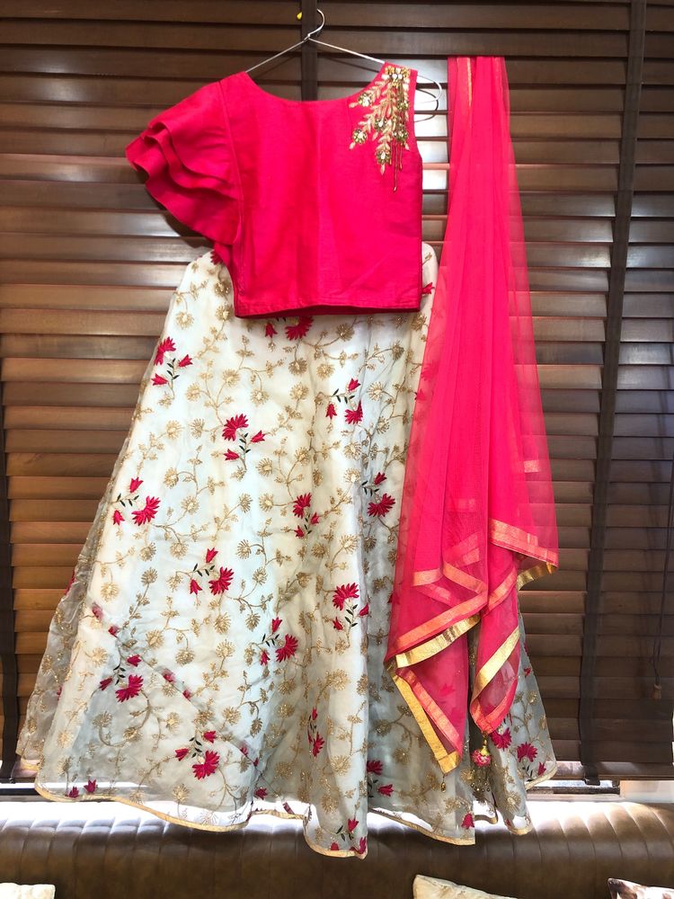 Crop Top Skirt With Dupatta