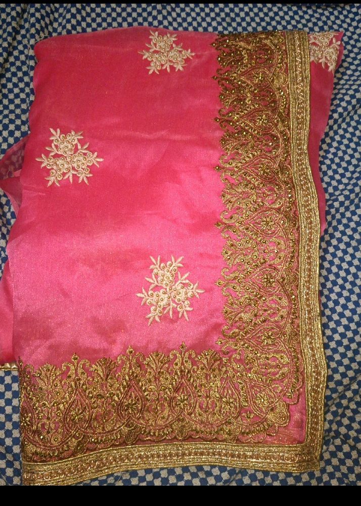 🎁Pink 💕 Saree🎁