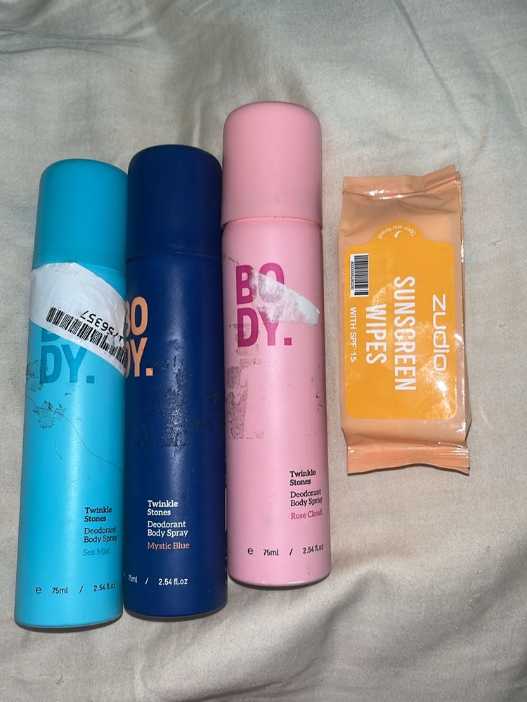 Combo Of 3 Miniso Deodrant