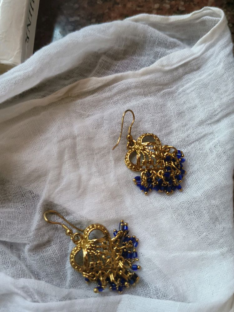 Blue Beads Earrings