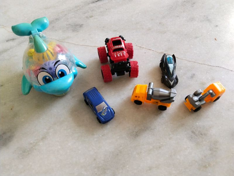 Combo Of 1 Battery Operated +5 Kids Cars