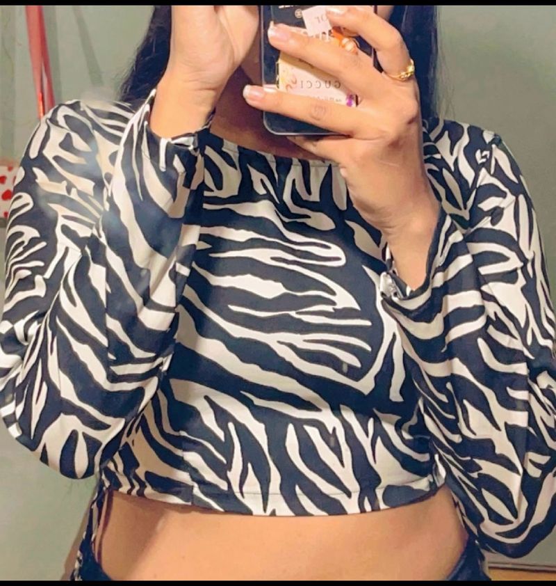 Zebra Crop Top