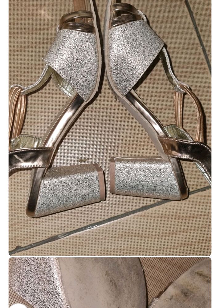 Rose GOLD Block Heels For Sale