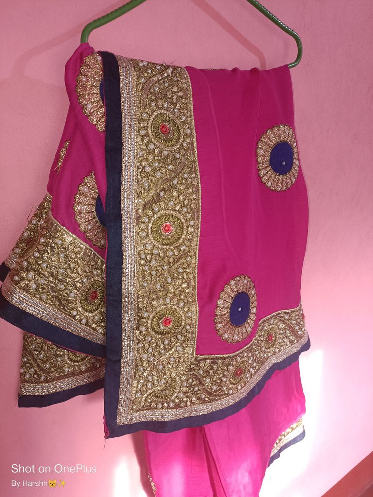 Fancy Pink Beautiful Saree