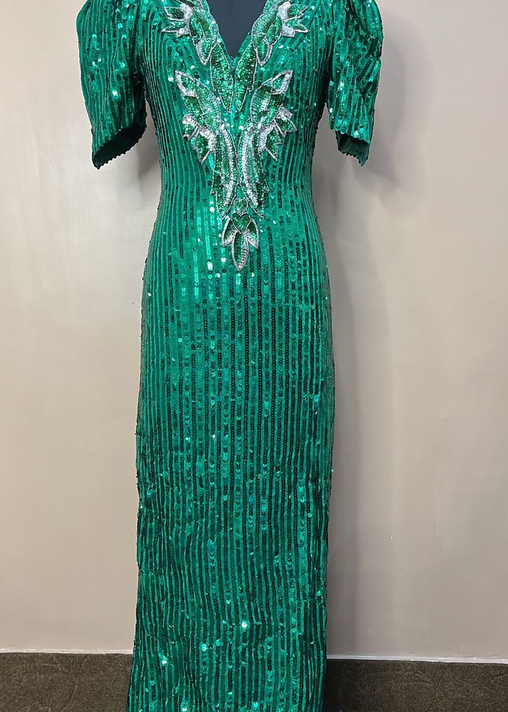 Green Embellished Dress