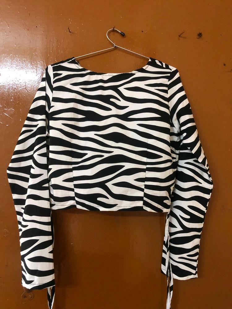 Zebra Print Crop Top