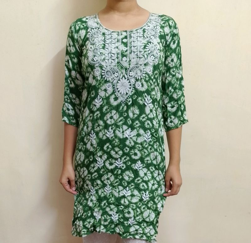 green white kurti