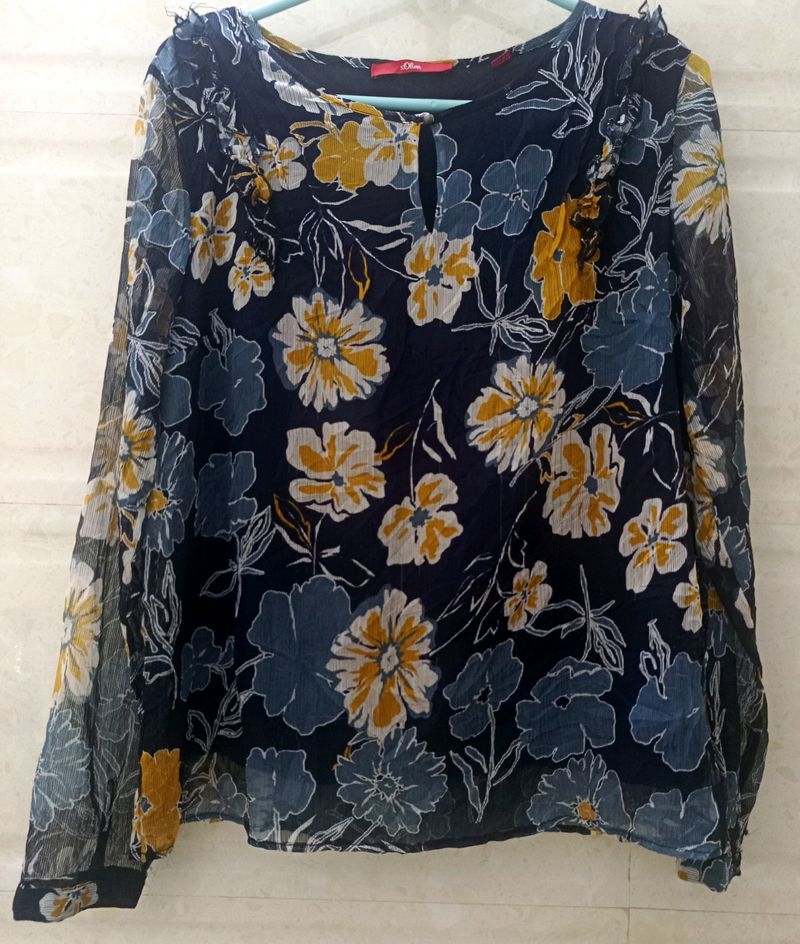 s.Oliver Floral Print Top For WOMEN'S