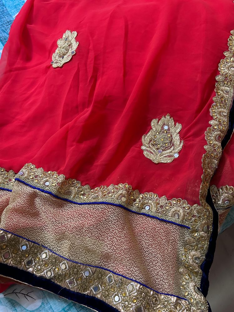 Red Beautiful Saree