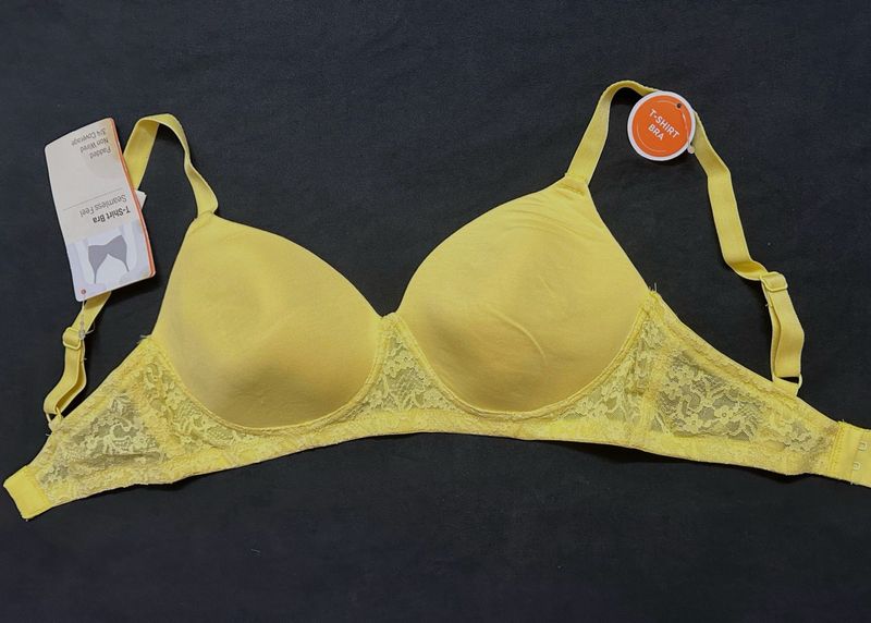 Zivame 32D Padded Bra Yellow