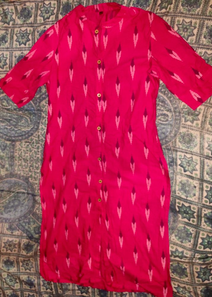 Pink Cotton Kurta