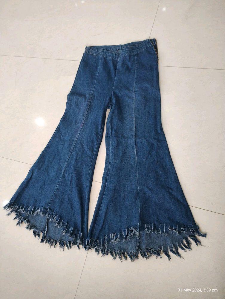 Denim Palazzo Pants For Women & Girls