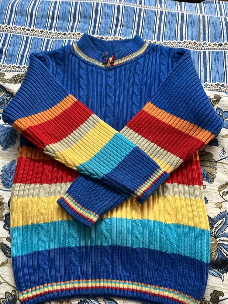 Blue Sweater For Boys Aged 4-8