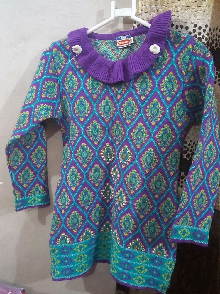 Girls Woollen  Kurta