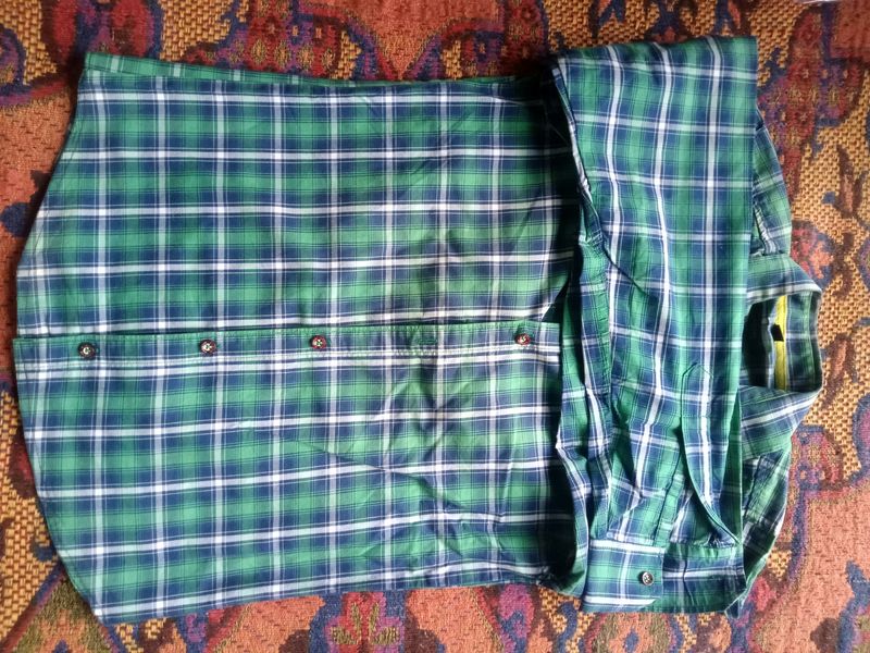 Women Green Checkered Shirt