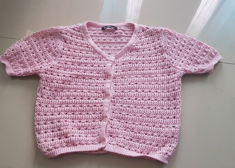 New Pink Crochet Top For Women