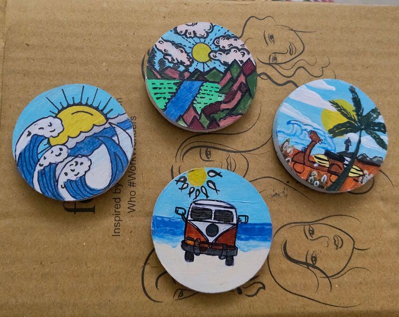 Hand Painted Fridge Magnets