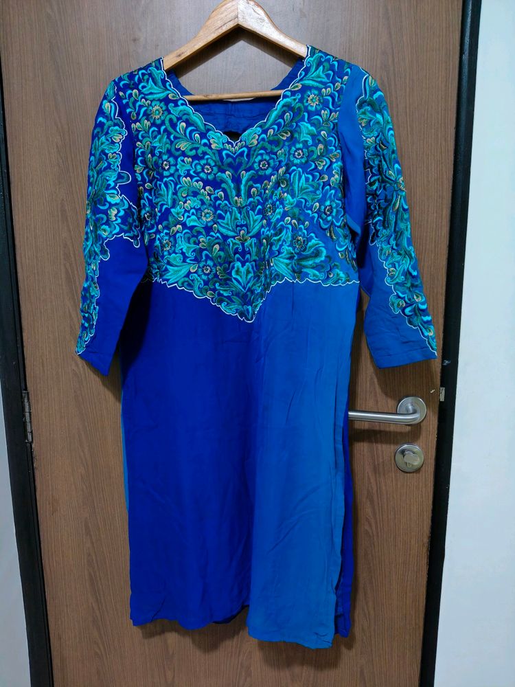 Blue Partywear Kurti