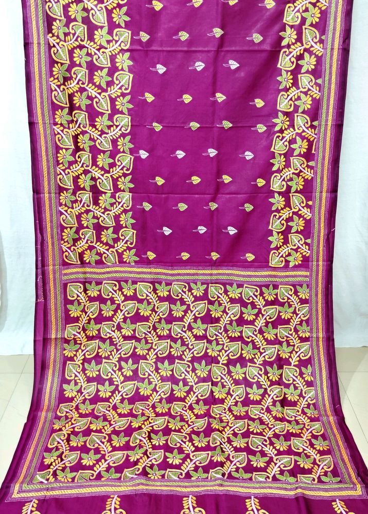 Exclusive kanthastitched Saree