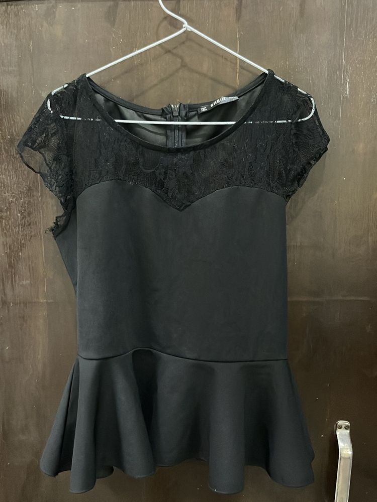 Shein Black Party Wear Top