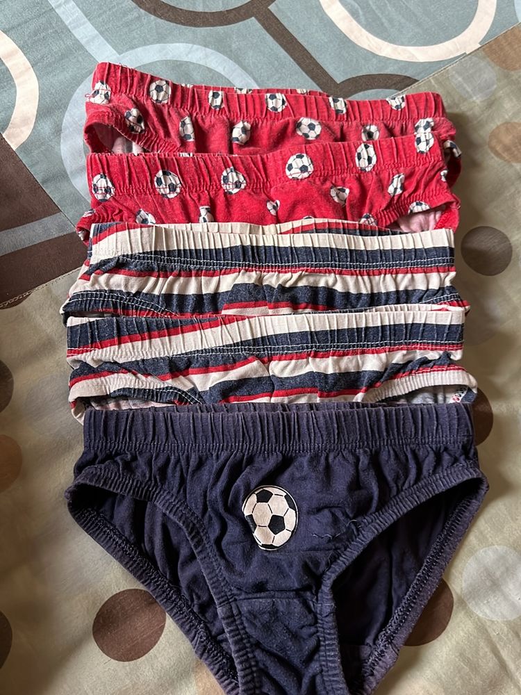 Set Of 5 Pure Cotton Football ⚽️ Briefs