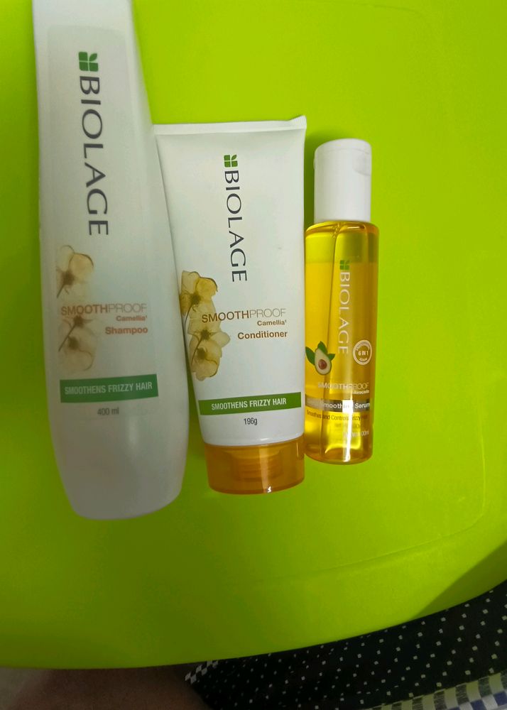 Biolage Shampoo, Conditioner And Hair Serum