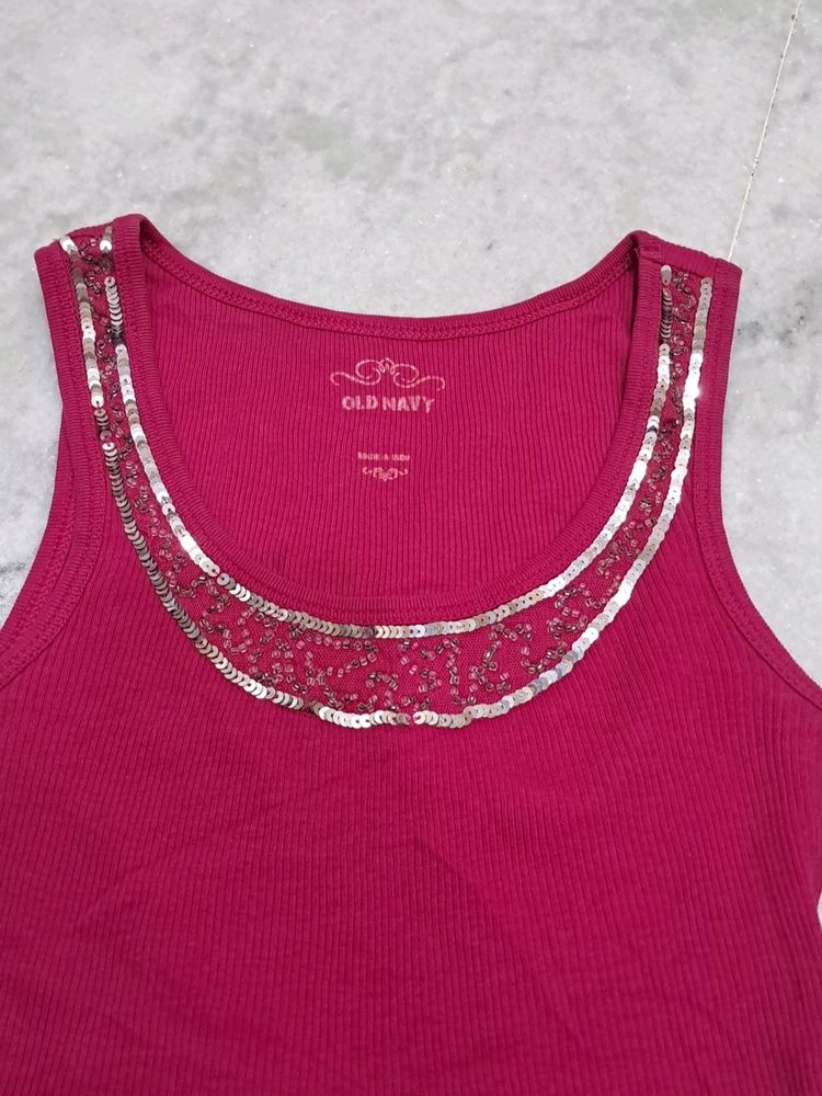 Old Navy Tank Vest In Fuschia Pink