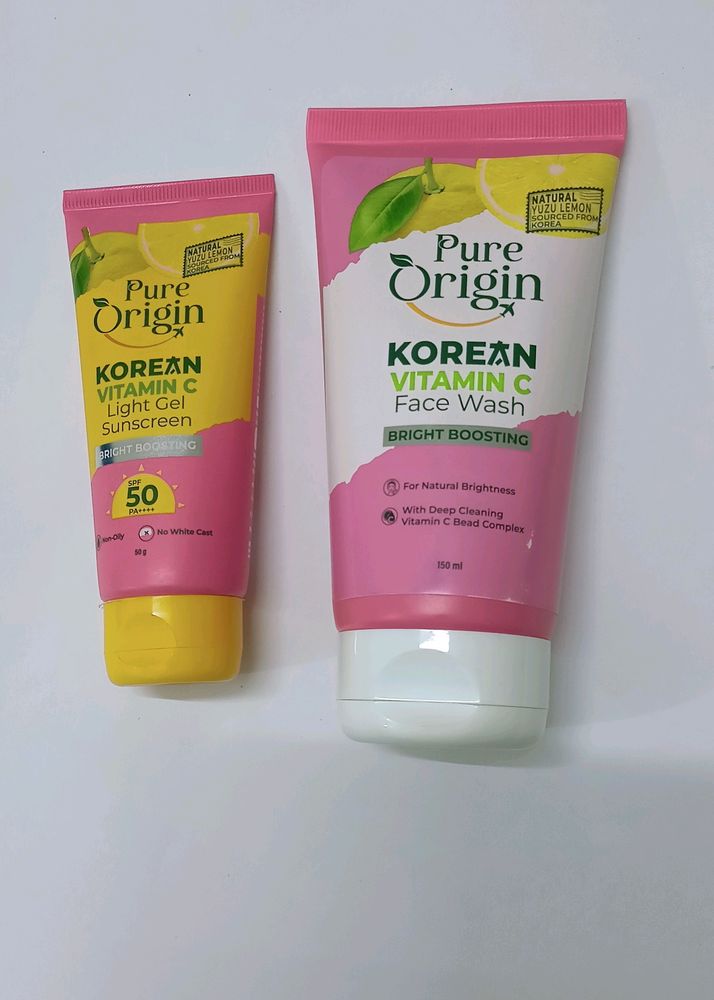 Pure Origin Korean Face Wash+Sunscreen