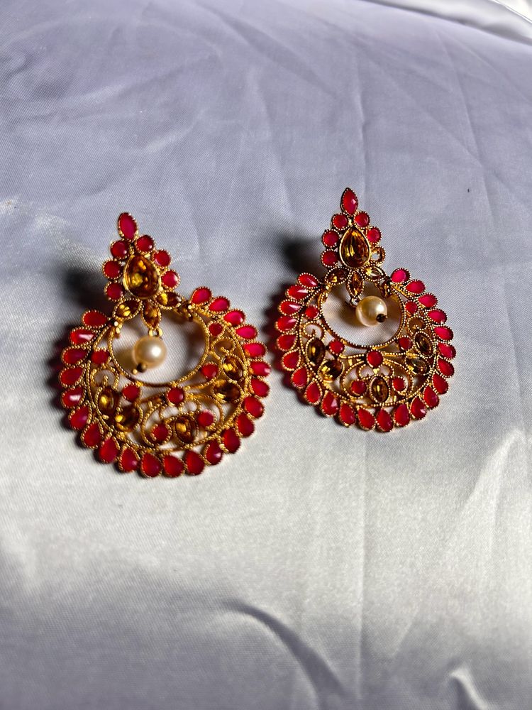 Pink Stone Earring