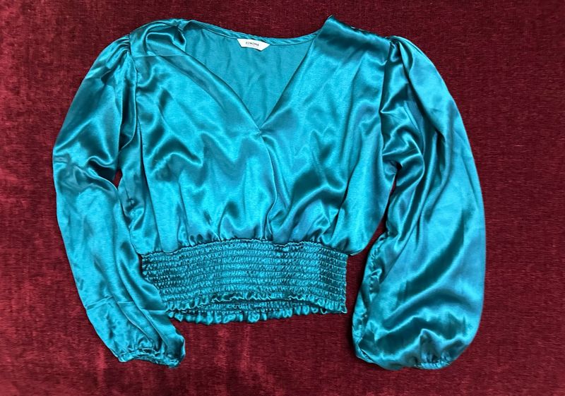 Women’s waist Length Teal Green Top